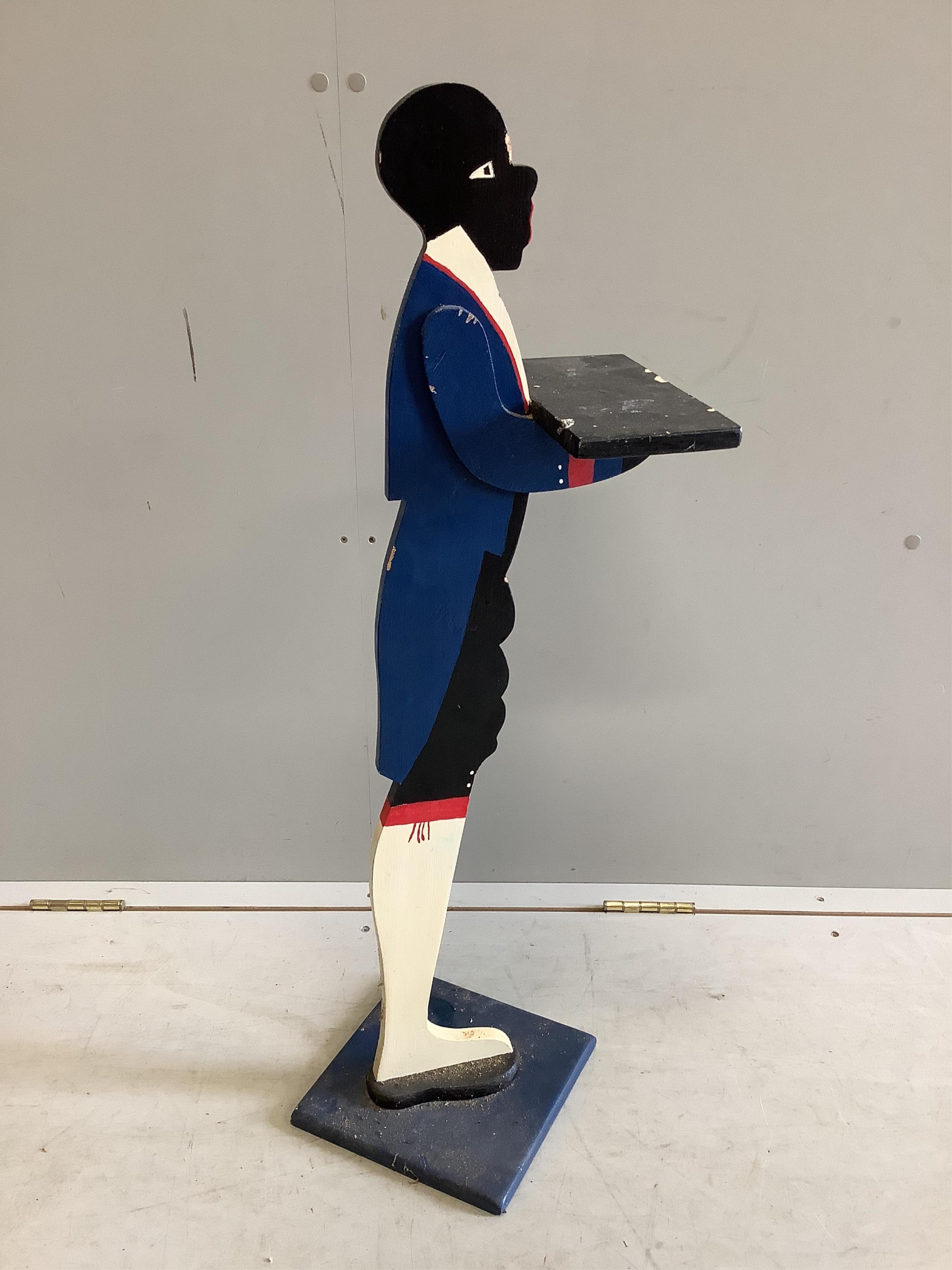 A painted wood dumb waiter, height 88cm. Condition - fair